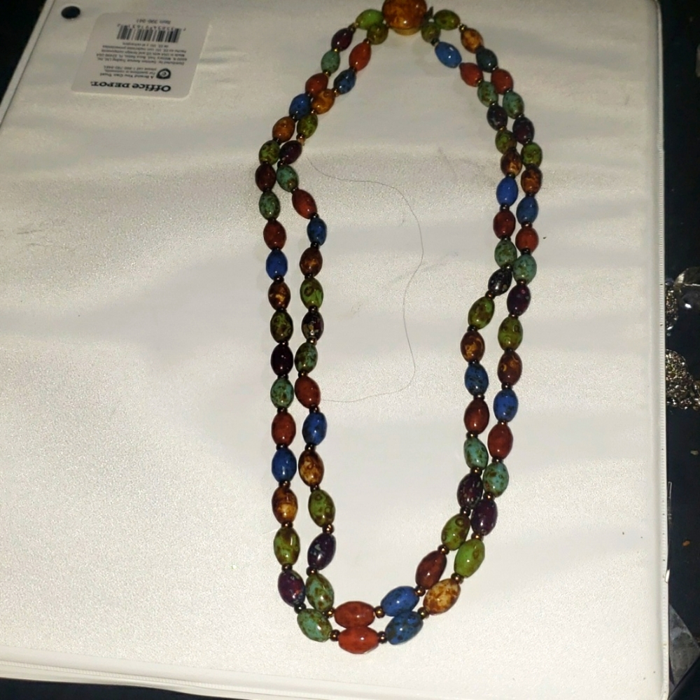 Vintage ceramic necklace